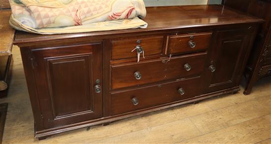 A 1920s mahogany sideboard W.183cm
